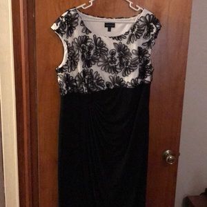 Black and white full length dress